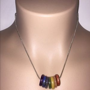 7 Chakra Stone Sterling Silver Necklace